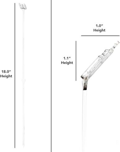 Clear Plastic Slant Head Floral Pick Cardholder 18" (100 Pieces) in Kuwait