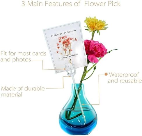 Clear Plastic Slant Head Floral Pick Cardholder 18" (100 Pieces) in Kuwait