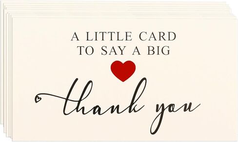 200Pcs Thank You Cards for Small Business, 2 x 3.5 Inches/5 x 9 cm A Little Card to Say A Big Thank You, Customer Appreciation Notes for Packaging Essentials Supplies in Kuwait