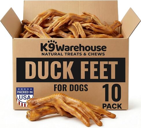 أقدام البط للكلاب من K9warehouse - عدد 30 - مكافآت الكلاب المجففة، طبيعية ومقرمشة وصحية، مثالية للسلالات الصغيرة إلى الكبيرة، تدعم صحة المفاصل والعناية بالأسنان، مكافآت أقدام البط للكلاب - صنع في الولايات المتحدة الأمريكية in Saudi Arabia