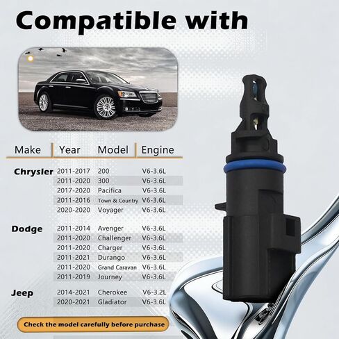 Air Charge Temperature Sensor Ambient Air Temperature Sensor Compatible with Chrysler 200 2011-2014 Replaces # 56028364AA in Kuwait