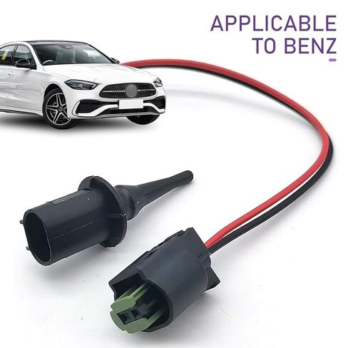 2 PCS Outer Ambient Air Temperature Sensor, Real-time Ambient Temperature Monitoring with Harness Plug, OEM #0075421318 0005428418 5S11829, Compatible with Mercedes-Benz (Black)​ in Kuwait