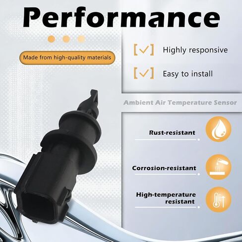 Air Intake Charge Temperature Sensor Ambient Air Temperature Sensor Compatible with Chrysler 300 2005-2010 Replaces # 4606487AB 4606487AA in Kuwait