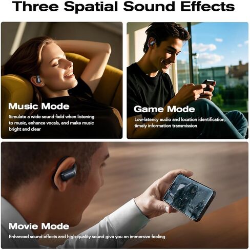 NE25 AI Translation Earbuds Real Time, Open Ear Translator Earbuds with 165 Languages, LCD Touch Screen and 7 Modes for Travel Business Learning in Kuwait