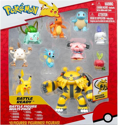 Pokémon Battle Figure 10 Pack – Nine 2-inch Battle Figures and One 4.5-inch Battle Figure in Kuwait