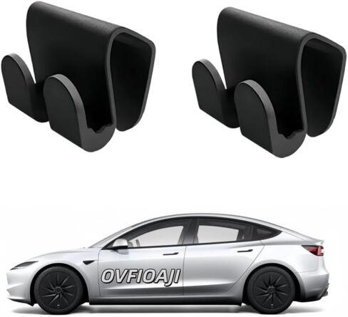 2PCS Glovebox Hooks for Tesla Model Y Juniper 2025 2026 and Model 3 Highland 2024 2025,Storage Organizer for Handbags Purses Sunglasses Keys (Black) in Kuwait