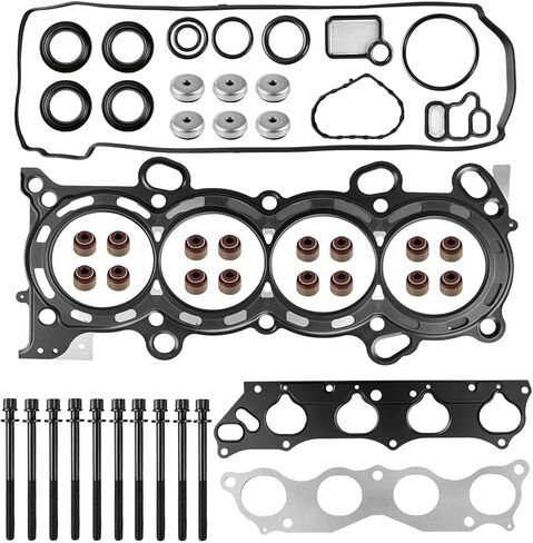 مجموعة حشية رأس الأسطوانة HS26243PT MLS مع مسامير رأس ES71333 متوافقة مع Honda Acura 2003-2011 Accord CR-V Element TSX 2.4L L4، استبدال #HGS228 K24A2 K24A4 K24A8 K24Z1، مجموعة كاملة مكونة من 48 قطعة in Kuwait