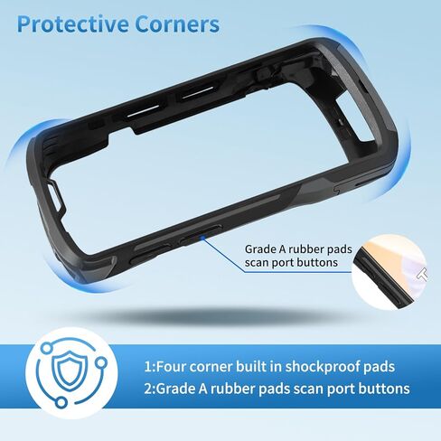 TC53 Protective Case with Screen Protector [2026 New Version] Rugged Case for Symbol Zebra Scanner TC53 TC58 Protective Cover Mobile Computer Scanner Case in Kuwait