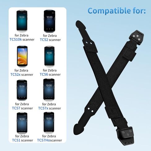 10PCS TC51 Handstrap Replacement [2026 New Version] for Zebra Scanner TC51 TC510K TC52 TC52X TC56 TC57 TC57X Handheld Barcode Scanner Hand Strap TC5X Strap with Loop in Kuwait