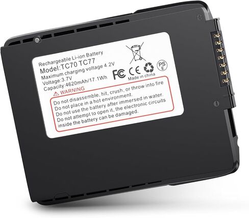 بطارية بديلة E EGOWAY بقدرة 4620 مللي أمبير في الساعة لماسح الباركود Zebra TC77، متوافقة مع رمز Zebra Motorola TC70، TC72، TC75، TC77، TC700h، TC700k، TC720l، TC75x، TC75EK، TC75AH، TC75GK، TC77HL in Kuwait