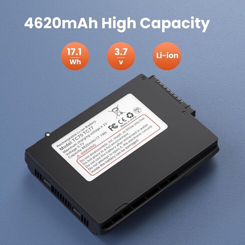 بطارية بديلة E EGOWAY بقدرة 4620 مللي أمبير في الساعة لماسح الباركود Zebra TC77، متوافقة مع رمز Zebra Motorola TC70، TC72، TC75، TC77، TC700h، TC700k، TC720l، TC75x، TC75EK، TC75AH، TC75GK، TC77HL in Kuwait