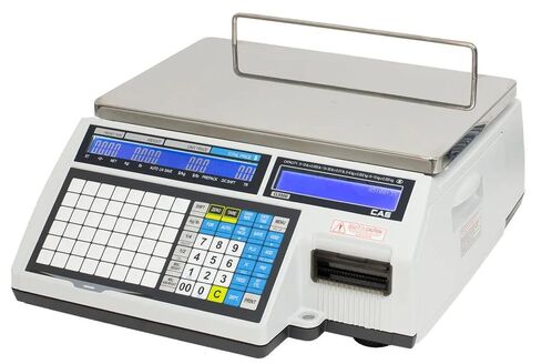 CAS CL5500B-30NE Scale with Label Printer - 30lb Capacity NTEP Certified Scale for Legal Trade - Includes LCD Display, 4,000 Plus, & 96 Speed Keys in Kuwait