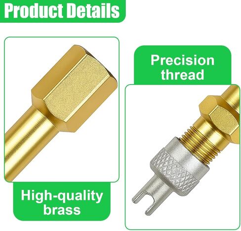 YoRise 2PCS 50mm / 1.97 "محول تمديد جذع صمام السيارة، موسع صمام الإطارات بتصميم مستقيم التجويف، استبدال محول الإطارات النحاسية، ملحقات إصلاح موسع نفخ الهواء لمعظم السيارات (فضي) in Kuwait