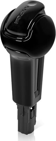 KUROSHIO OEM Style Leather Automatic Gear Shift Knob for Ford Mustang 2015-2026, Fits EcoBoost GT S550 S650 AT Only, Chrome Silver Trim Shifter Handle Replacement in Kuwait