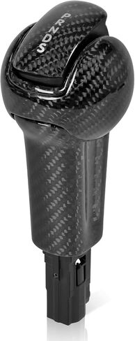 KUROSHIO OEM Style Leather Automatic Gear Shift Knob for Ford Mustang 2015-2026, Fits EcoBoost GT S550 S650 AT Only, Chrome Silver Trim Shifter Handle Replacement in Kuwait