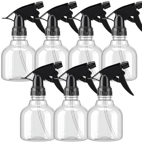 SUPERLELE Spray Bottles 7pcs 8oz Empty Plastic Spray Bottle with Adjustable Nozzle for Hair and Cleaning Solutions Includes Funnel and Labels in Saudi Arabia