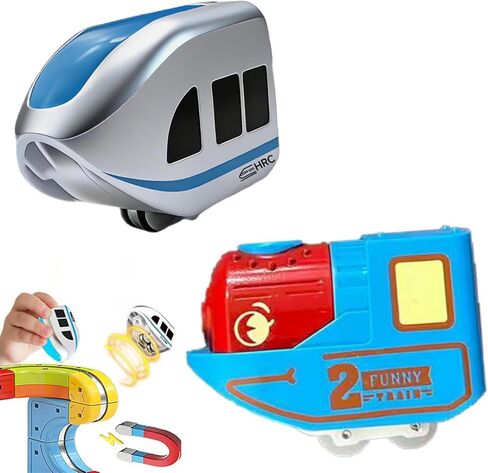 3D Replacement Electric Train Cars*2,Only Add-On for KlickRail Electric Train Set Tracks, Cannot Operate Alone,Do Not Fit with Magnetic Track, USB Rechargeable(2pack) in Kuwait