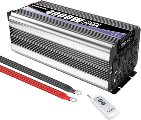 Cantonape 5000W Power Inverter 12V to 110V/120V DC to AC with LCD Display, Remote Controller and 4 x AC Outlets Car Adapter for Car Truck Boat RV Off Grid Solar System in Kuwait