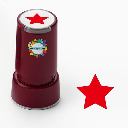 Self-Inking Star Stamp for Teachers, Hand Stamps for Events and Classroom, Teacher Stamps for School, Greeting Cards, and Scrapbooks (0.79inch, Smiley Five-Pointed Star) in Saudi Arabia
