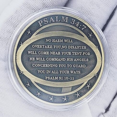 Archangel Sancti Michael Christian Challenge Coin - Defende Nos in Proelio Psalm 91:10-11 Divine Protection Coins in Kuwait