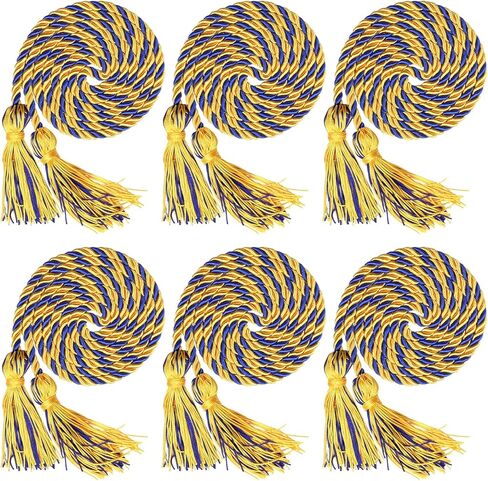 6 Pcs Graduation Honor Cords Graduation Tassel Honor Cord Bulk Grad Accessories for Ceremony, Graduating Students (Blue and Gold) in Saudi Arabia