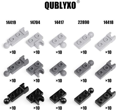 150 Piece Ball Joints Bulk Building Bricks Parts, Compatible with Lego Parts and Pieces, Mixed Colors, Black, Light Gray, Dark Gray, Classic Building Sets Bulk Bricks in Kuwait