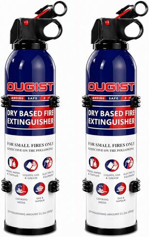 Dry Stop Fire Extinguisher Spray - 600g Quick-Acting Powder for Home, Vehicle, Garage, Kitchen, 1A:10B:C:K Portable & Mess-Free Solution for Electrical, Grease Fires & More -6 PACK in Saudi Arabia