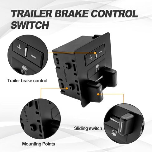 Trailer Brake Control Switch, Compatible with Chevy Avalanche 2008-2013, Silverado 1500 2008-2013, Silverado 2500HD 2007-2014, Tahoe 2008-2014 etc, Replace# 15823719 & 15926102 in Kuwait
