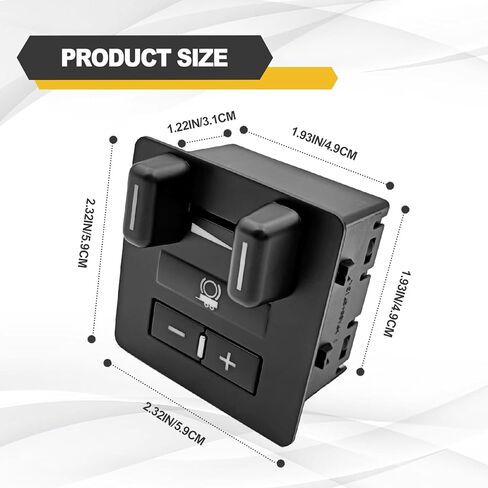 Trailer Brake Control Switch, Compatible with Chevy Avalanche 2008-2013, Silverado 1500 2008-2013, Silverado 2500HD 2007-2014, Tahoe 2008-2014 etc, Replace# 15823719 & 15926102 in Kuwait