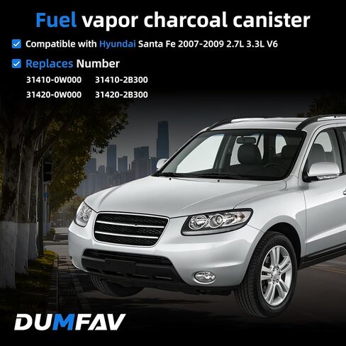 31410-0W000 علبة بخار الوقود ومجموعة الحامل المتوافقة مع Hyundai Santa Fe 2007-2009، استبدال علبة الفحم EVAP، يستبدل 31410-2B300، CP3262 in Kuwait