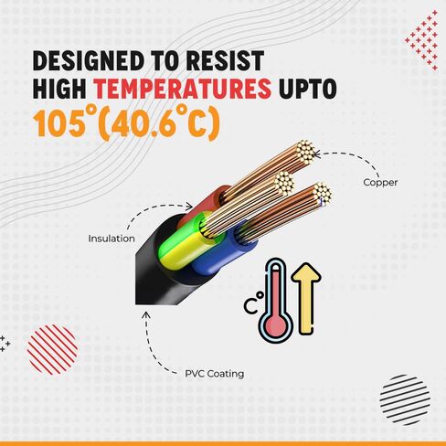 كابل Rasha Professional Power Jumper - Powercon-to-Powercon، 3 أسلاك 14AWG، مقاوم لدرجة الحرارة العالية/الضغط (+105 درجة فهرنهايت)، ضمان لمدة عامين، مناسب تمامًا للاتصال الآمن (عبوة من 4 قطع، 10 أقدام) in Kuwait