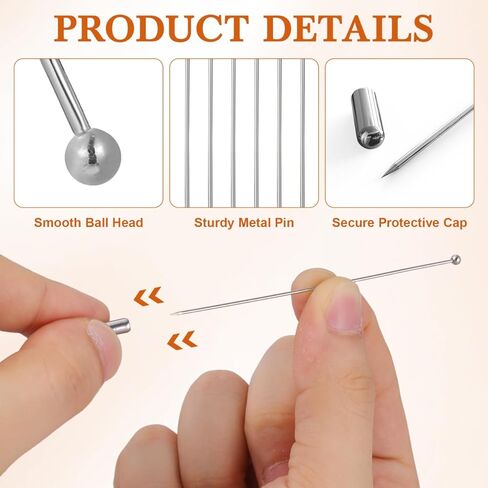 POPETPOP 20 Pcs 3.54 Inch Locking Boutonniere Pins with Cap - Extra Long Brooch Stick Pins for Jewelry Making Crafts and Costume Accessories in Kuwait