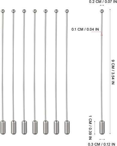 POPETPOP 20 Pcs 3.54 Inch Locking Boutonniere Pins with Cap - Extra Long Brooch Stick Pins for Jewelry Making Crafts and Costume Accessories in Kuwait