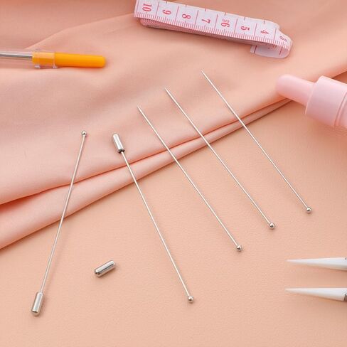 POPETPOP 20 Pcs 3.54 Inch Locking Boutonniere Pins with Cap - Extra Long Brooch Stick Pins for Jewelry Making Crafts and Costume Accessories in Kuwait