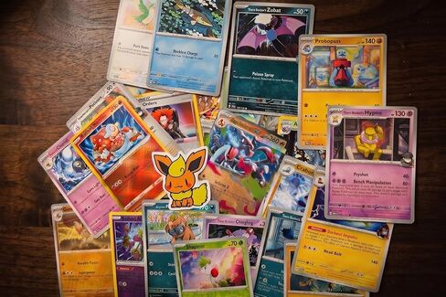 Pokemon Lot 25 Pack – Includes 5 Foil Cards with 1 Guaranteed Ultra Rare or Better, Assorted TCG Collection, Random Mix, No Duplicates in Kuwait