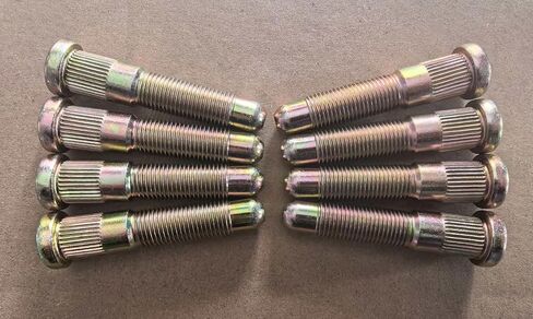 8 قطع M14x1.50 مسامير أمامية مسننة 610-643 11610692 بديلة لموديلات 2011-2025 شيفروليه سيلفرادو 3500 HD، GMC Sierra 3500 HD مع عجلات خلفية مزدوجة (DRW) in Kuwait