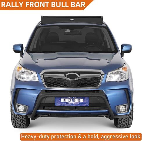 Hooke Road Forester Rally Light Bar Front Bumper Guard for Subaru Forester 2014 2015 2016 2017 2018, 4 Light Tabs, Nugde Bull Bar - No Drill Installation in Kuwait