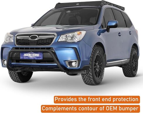 Hooke Road Forester Rally Light Bar Front Bumper Guard for Subaru Forester 2014 2015 2016 2017 2018, 4 Light Tabs, Nugde Bull Bar - No Drill Installation in Kuwait