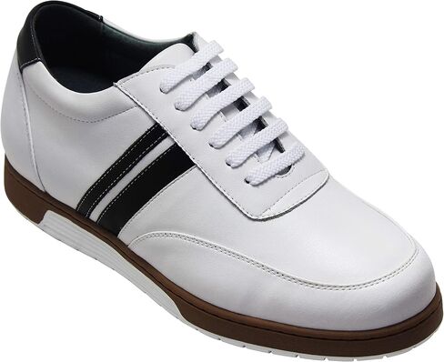 CALTO Men's Invisible Height Increasing Elevator Shoes - Leather Lace-up Lightweight Clasic Casual Sneakers - 2.8 Inches Taller in Kuwait