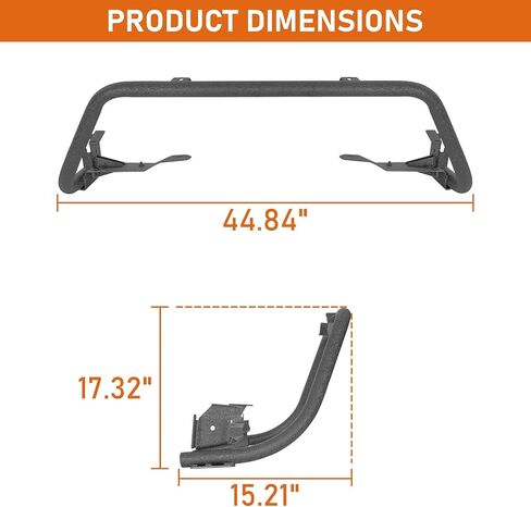 Hooke Road Forester Rally Light Bar Front Bumper Guard for Subaru Forester 2014 2015 2016 2017 2018, 4 Light Tabs, Nugde Bull Bar - No Drill Installation in Kuwait
