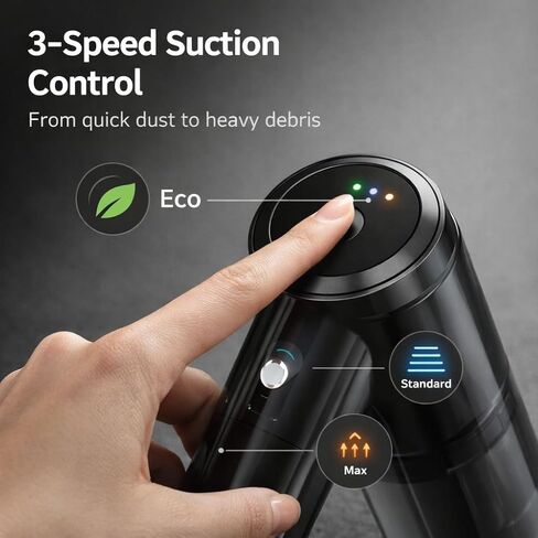 Handheld Vacuum Cordless with 13KPa High Power Suction, Portable Hand Vacuum for Car & Home, 3-Speed Control, USB-C Rechargeable Mini Vacuum Cleaner, Washable HEPA Filter, 30-Min Runtime in Kuwait