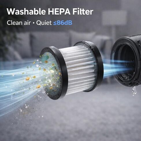 Handheld Vacuum Cordless with 13KPa High Power Suction, Portable Hand Vacuum for Car & Home, 3-Speed Control, USB-C Rechargeable Mini Vacuum Cleaner, Washable HEPA Filter, 30-Min Runtime in Kuwait