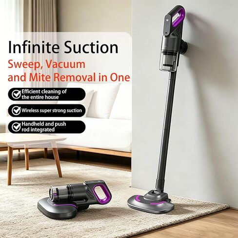 Cordless Handheld Car Vacuum - 10000Pa High Power Suction | Portable Rechargeable Wet/Dry Vacuum Cleaner for Car Interior, Home & Office | Pet Hair, Dirt & Liquid Cleaning in Kuwait