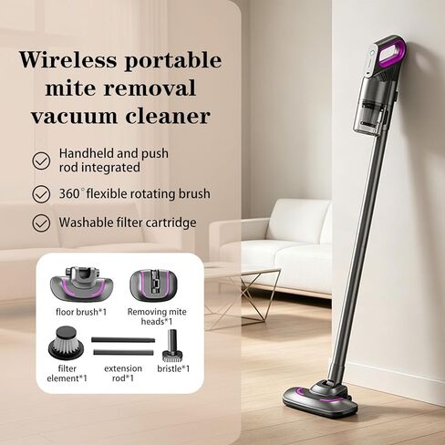 Cordless Handheld Car Vacuum - 10000Pa High Power Suction | Portable Rechargeable Wet/Dry Vacuum Cleaner for Car Interior, Home & Office | Pet Hair, Dirt & Liquid Cleaning in Kuwait