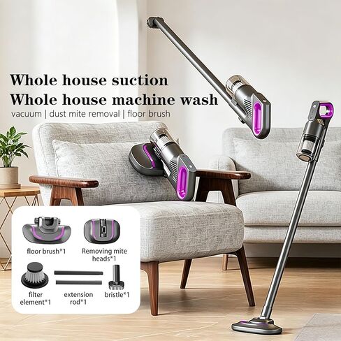 Cordless Handheld Car Vacuum - 10000Pa High Power Suction | Portable Rechargeable Wet/Dry Vacuum Cleaner for Car Interior, Home & Office | Pet Hair, Dirt & Liquid Cleaning in Kuwait