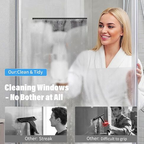 Eave Window ممسحة كهربائية لاسلكية، مجموعة تنظيف النوافذ الكهربائية مع شفرات ممسحة 11 بوصة و6.7 بوصة، ممسحة فراغ 2000Pa مع عمر بطارية 45 دقيقة وخزان مياه 270 مل، مناسبة للنوافذ والمرايا in Kuwait