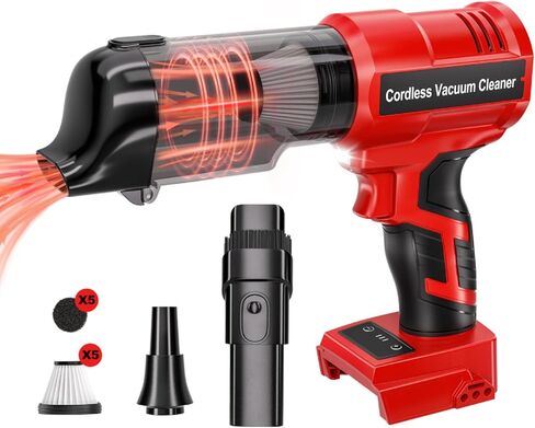 Cordless Handheld Vacuum Cleaner for Milwaukee 18V Battery: 3-Speed Modes Portable Vacuum with 20kPa 105AW Powerful Suction for Car, Pet Hair, Home Cleaning (Tool Only) in Kuwait
