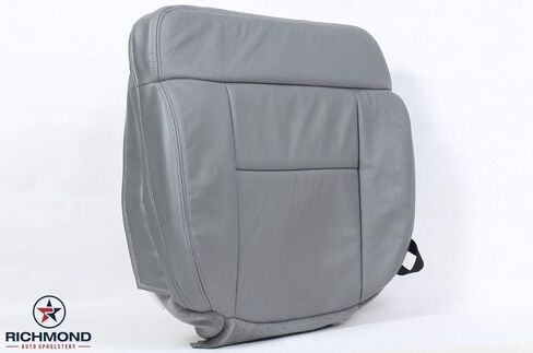Richmond Auto Upholstery - Driver Side Bottom Replacement Leather Seat Cover, Gray Compatible with 2004-2008 Ford F-150 XLT in Kuwait