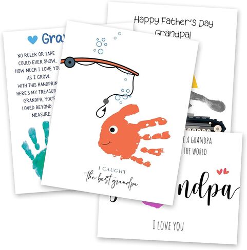 Father’s Day Handprint Craft Kit for Dad, Personalized Footprint & Handprint Keepsake Gifts, DIY Memory Art, Meaningful Father’s Day Gift to Create Lasting Memories - A Gift Dad Will Never Forget in Saudi Arabia