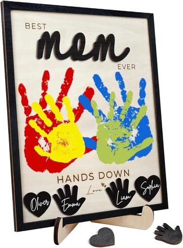 Father’s Day Handprint Craft Kit for Dad, Personalized Footprint & Handprint Keepsake Gifts, DIY Memory Art, Meaningful Father’s Day Gift to Create Lasting Memories - A Gift Dad Will Never Forget in Saudi Arabia